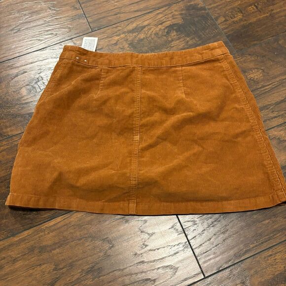 Abercrombie & Fitch size 4 Rust Brown Fall Time Corduroy Mini Skirt - Picture 2 of 6